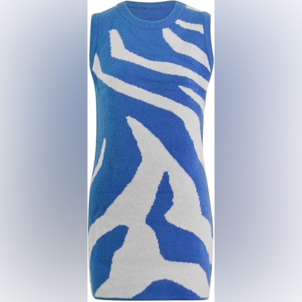 Blue and white Brand New sweater dress